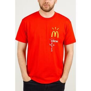 McDonald’s Travis Scott Cactus Jack Crew T-Shirt Red Men’s XL Limited Edition